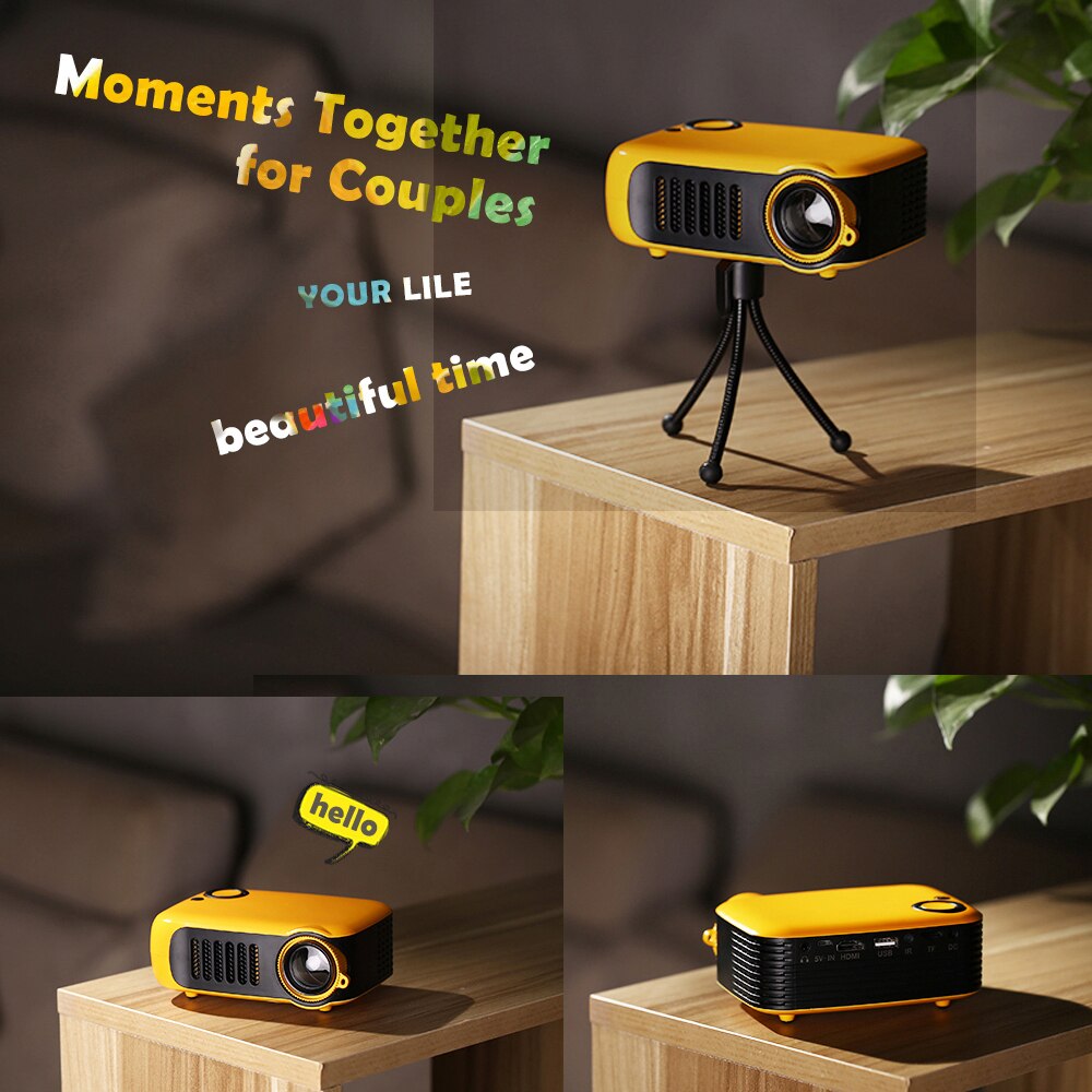 Mini Portable Projector 800 lumen Supports 1080P LCD 50,000 Hours Lamp Life Home Theater Video Projector Support Power Bank Mini Portable Projector 800 lumen Supports 1080P LCD 50,000 Hours Lamp Life Home Theater Video Projector Support Power Bank