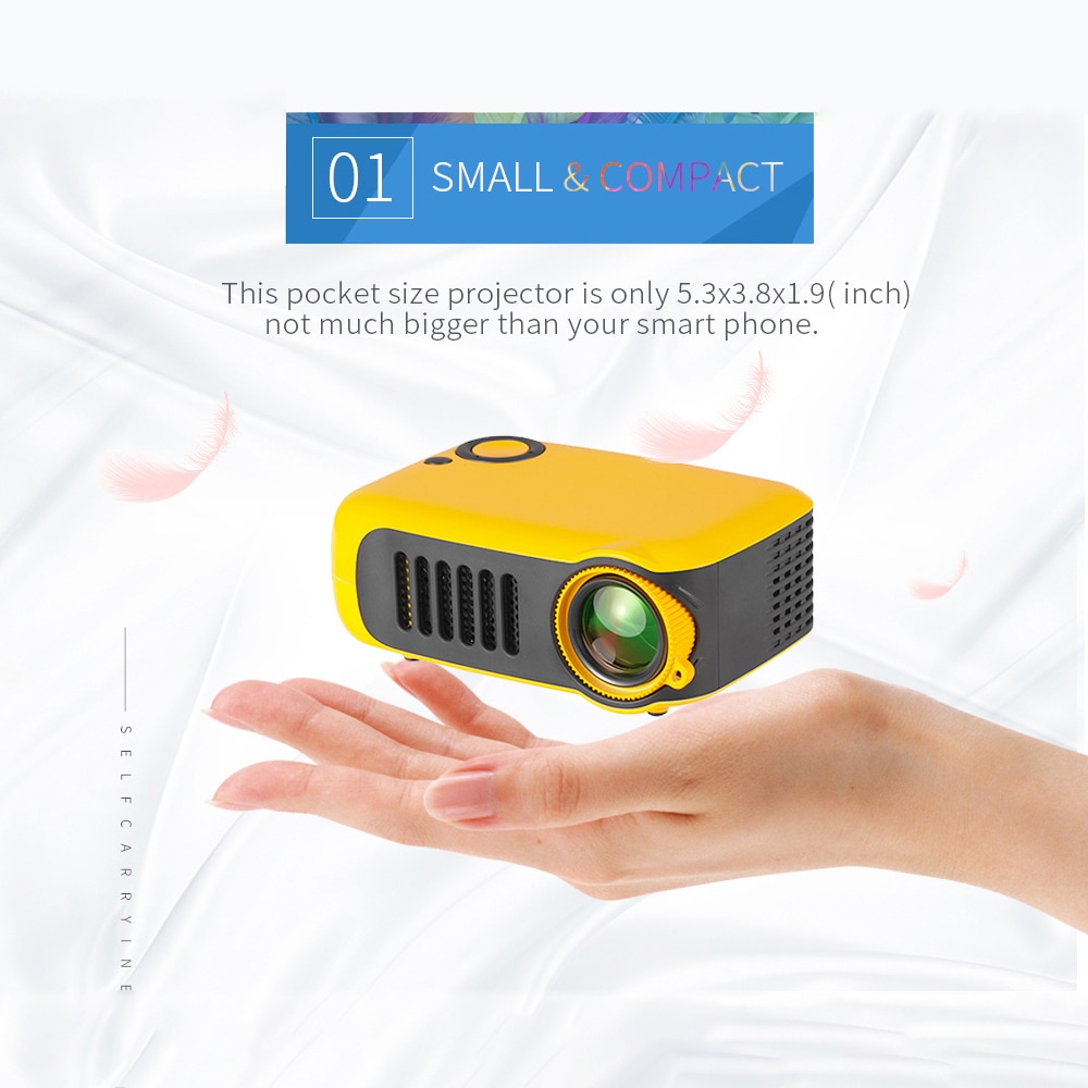 Mini Portable Projector 800 lumen Supports 1080P LCD 50,000 Hours Lamp Life Home Theater Video Projector Support Power Bank Mini Portable Projector 800 lumen Supports 1080P LCD 50,000 Hours Lamp Life Home Theater Video Projector Support Power Bank