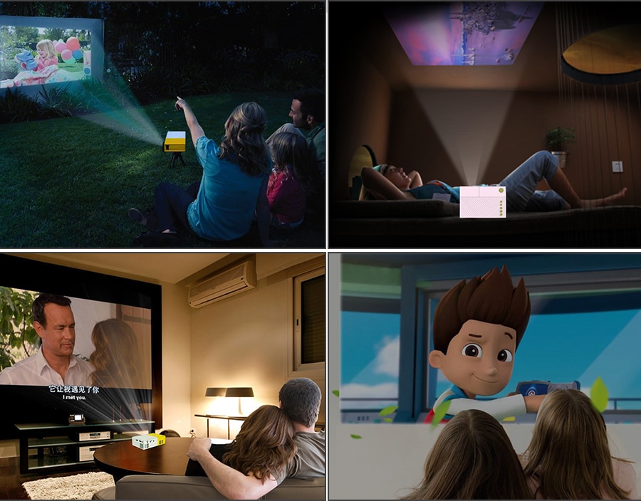 Touyinger YG-300 yg 300 Mini Portable Pocket LED Projector Beamer YG300 YG310 LCD Video Proyector Gift For Kids HDMI / SD / USB