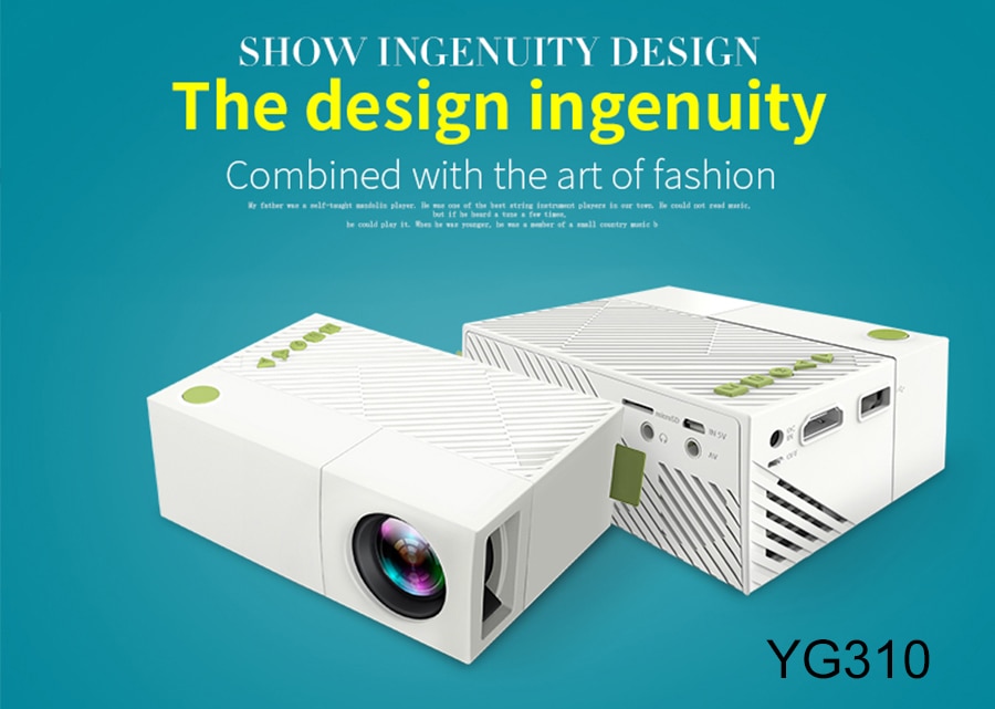 Touyinger YG-300 yg 300 Mini Portable Pocket LED Projector Beamer YG300 YG310 LCD Video Proyector Gift For Kids HDMI / SD / USB