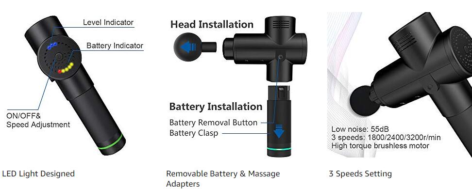 Muscle Massage Gun Sport Therapy Massager Body Relaxation Vibrador Pain Relief Massager Machine