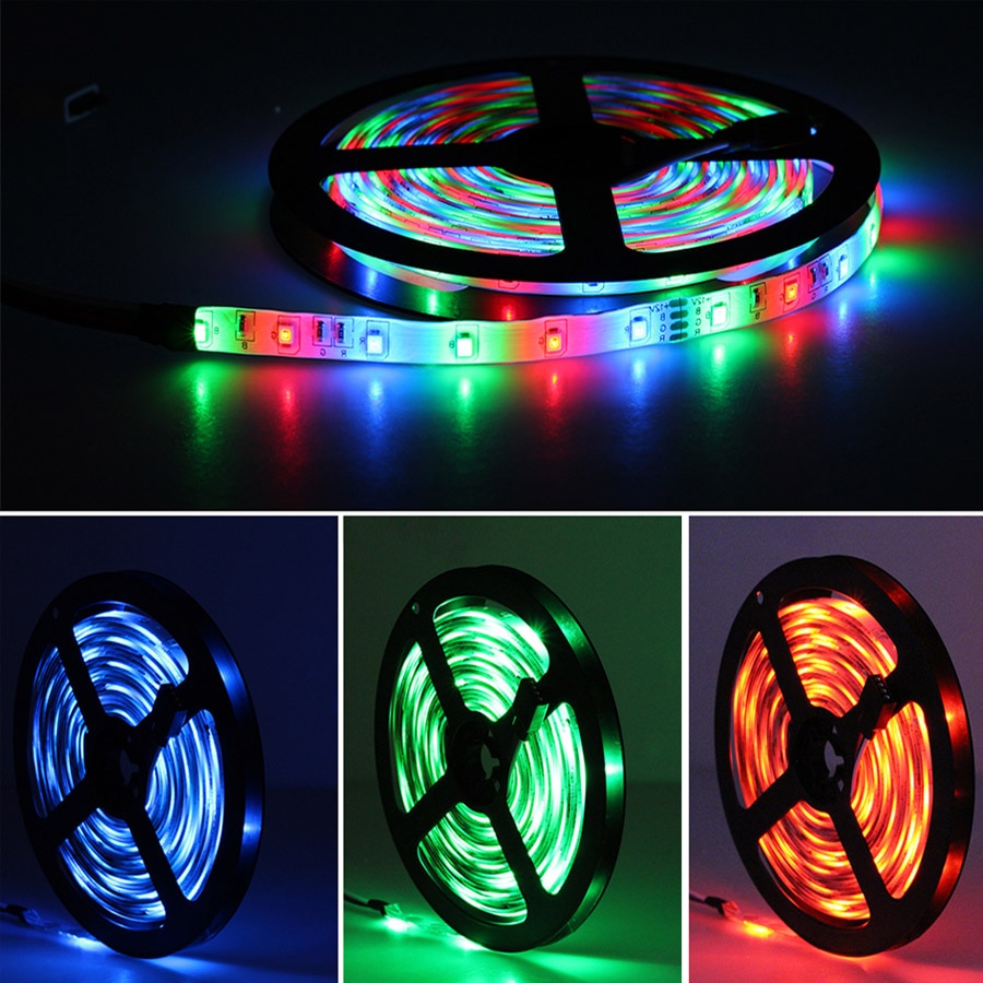 LED Strip Light RGB 5050 SMD 2835 Flexible Ribbon fita led light strip RGB 5M 10M 15M Tape Diode DC 12V+ Remote Control +Adapter LED Strip Light RGB 5050 SMD 2835 Flexible Ribbon fita led light strip RGB 5M 10M 15M Tape Diode DC 12V+ Remote Control +Adapter