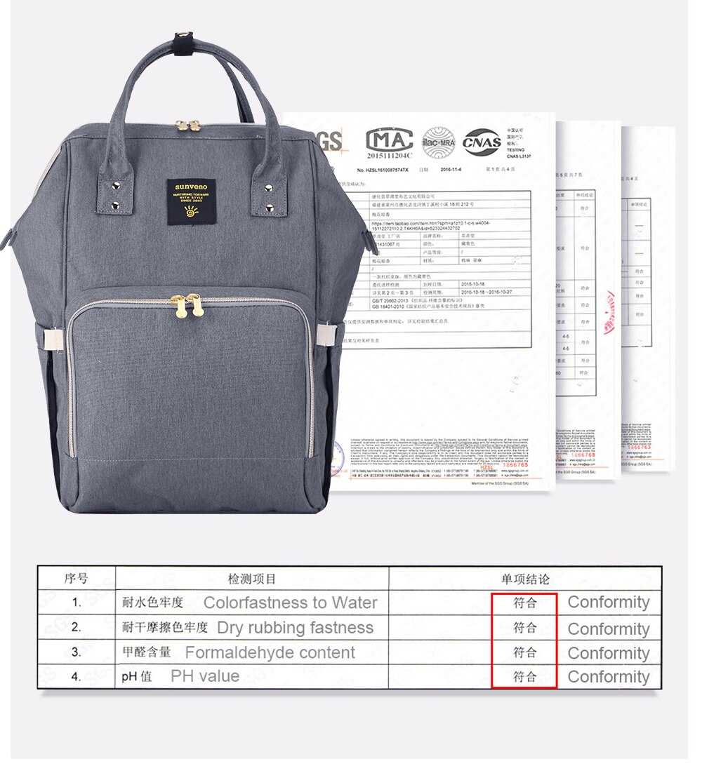 SUNVENO Fashion Mummy Maternity Diaper Bag Large Nursing Bag Travel Backpack Designer Stroller Baby Bag Baby Care Nappy Backpack