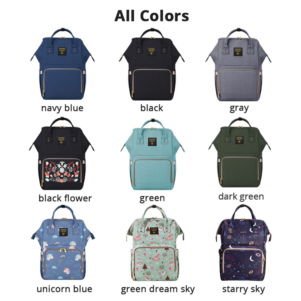 SUNVENO Fashion Mummy Maternity Diaper Bag Large Nursing Bag Travel Backpack Designer Stroller Baby Bag Baby Care Nappy Backpack