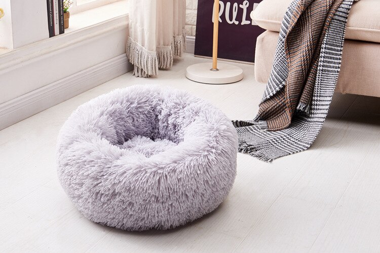 Luxury Soft Plush Dog Bed Round Shape Sleeping Bag Kennel Cat Puppy Sofa Bed Pet House Winter Warm Beds Cushion Superior Comfort